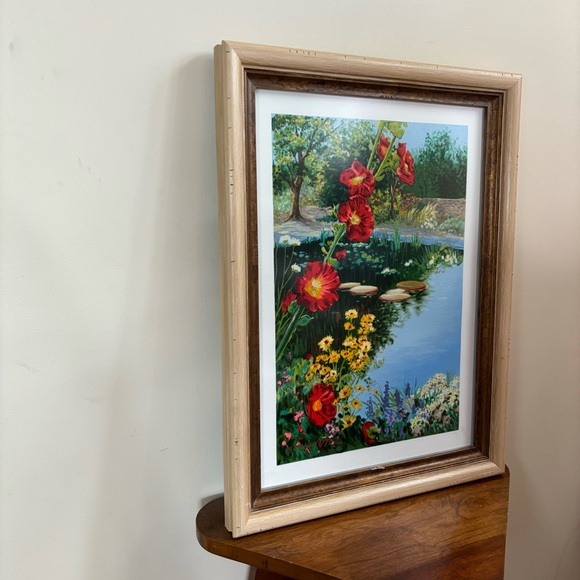 Hollyhock Reflections Schaefer Miles signed Print - Picture 3 of 10